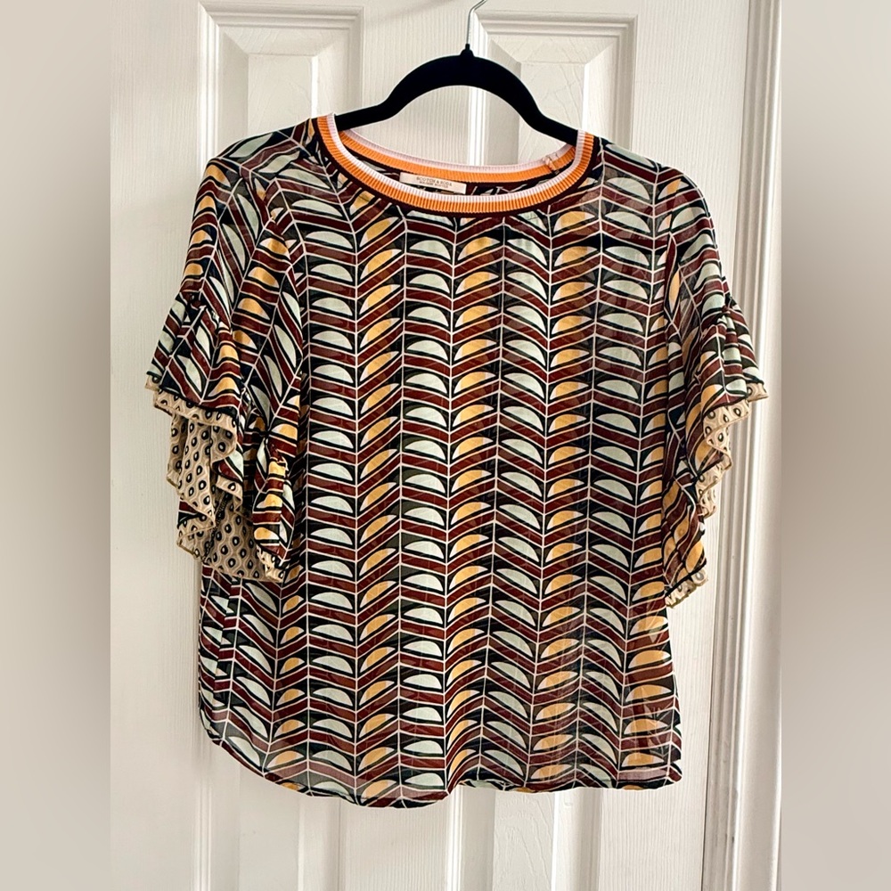 Scotch & Soda Geometric Multicolor Blouse & Skirt set, XS